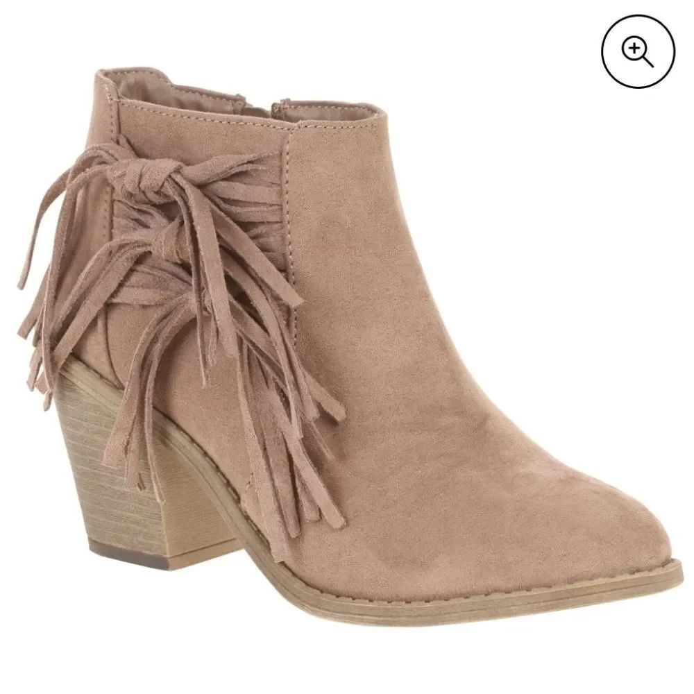 FADED GLORY WOMEN'S FRINGE HEEL BOOT
